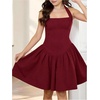 image:imageGORGLITTER Girls Dresses Cute Party Halter Birthday Wedding Guest DressBurgundy