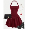 image:imageGORGLITTER Girls Dresses Cute Party Halter Birthday Wedding Guest DressBurgundy
