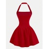 image:imageGORGLITTER Girls Dresses Cute Party Halter Birthday Wedding Guest DressRed