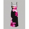 image:imageGORGLITTER Girls Hawaiian Dress Cute Summer Floral Wedding Guest DressesBlack