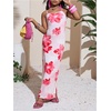 image:imageGORGLITTER Girls Hawaiian Dress Cute Summer Floral Wedding Guest DressesPink
