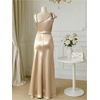 image:imageGORGLITTER Girls Junior Bridesmaid Satin Wedding Guest Prom Maxi DressesChampagne