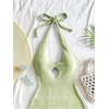 image:imageGORGLITTER Womens Crochet Halter Mini Dress Cut Out Backless Knit SundressGreen