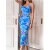 image:imageGORGLITTER Womens Floral Wedding Guest Bridal Shower Cocktail Midi DressBlue Florals
