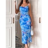 image:imageGORGLITTER Womens Floral Wedding Guest Bridal Shower Cocktail Midi DressBlue Florals