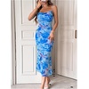 image:imageGORGLITTER Womens Floral Wedding Guest Bridal Shower Cocktail Midi DressBlue Florals