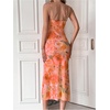image:imageGORGLITTER Womens Floral Wedding Guest Bridal Shower Cocktail Midi DressOrange