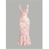 image:imageGORGLITTER Womens Floral Wedding Guest Bridal Shower Cocktail Midi DressesDusty Pink Flower