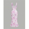 image:imageGORGLITTER Womens Floral Wedding Guest Bridal Shower Cocktail Midi DressesMauve Purple