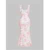 image:imageGORGLITTER Womens Floral Wedding Guest Bridal Shower Cocktail Midi DressesPink Floral
