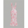 image:imageGORGLITTER Womens Floral Wedding Guest Bridal Shower Cocktail Midi DressesPink Flower