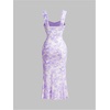image:imageGORGLITTER Womens Floral Wedding Guest Bridal Shower Cocktail Midi DressesPurple