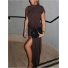 image:imageGORGLITTER Womens Going Out Dresses Asymmetrical Birthday Dinner DressBrown