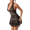 image:imageGORGLITTER Womens Halter Mini Dress Y2K Backless Going Out Short DressesMulticolor
