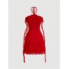 image:imageGORGLITTER Womens Halter Strapless Club Y2K Cocktail Birthday Mini DressRed