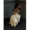 image:imageGORGLITTER Womens Lace Satin Mini Dress Backless Wedding Guest DressesApricot
