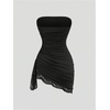 image:imageGORGLITTER Womens Lace Strapless Tube Dress Mini Wedding Guest Prom DressBlack