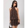 image:imageGORGLITTER Womens Leopard Print Mini Dress Animal Cheetah Backless DressesDark Leopard