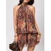 image:imageGORGLITTER Womens Leopard Print Mini Dress Animal Cheetah Backless DressesMulticolor