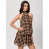 image:imageGORGLITTER Womens Leopard Print Mini Dress Animal Cheetah Backless DressesPlaid