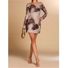 image:imageGORGLITTER Womens Long Sleeve Off Shoulder Birthday Cocktail Mini DressesKhaki