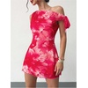 image:imageGORGLITTER Womens One Shoulder Wedding Guest Cocktail Mini DressesMulticolor