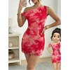 image:imageGORGLITTER Womens One Shoulder Wedding Guest Cocktail Mini DressesMulticolor