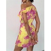 image:imageGORGLITTER Womens One Shoulder Wedding Guest Cocktail Mini DressesYellow