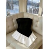 image:imageGORGLITTER Womens Pleated Strapless Top Dressy Business Casual Bandeau Top
