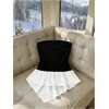 image:imageGORGLITTER Womens Pleated Strapless Top Dressy Business Casual Bandeau Top
