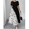 image:imageGORGLITTER Womens Plus Size Formal Dress Bow Cocktail Party Maxi DressesBlack and White Dots