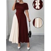 image:imageGORGLITTER Womens Plus Size Formal Dress Bow Cocktail Party Maxi DressesBurgundy