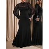 image:imageGORGLITTER Womens Plus Size Formal Dress Elegant Mesh Wedding Guest DressBlack
