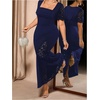 image:imageGORGLITTER Womens Plus Size Lace Birthday Cocktail Formal Prom Maxi DressBlue