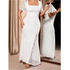 image:imageGORGLITTER Womens Plus Size Lace Birthday Cocktail Formal Prom Maxi DressWhite