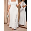 image:imageGORGLITTER Womens Plus Size Lace Birthday Cocktail Formal Prom Maxi DressWhite