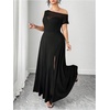 image:imageGORGLITTER Womens Plus Size One Shoulder Birthday Dress Cocktail OutfitsBlack