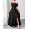 image:imageGORGLITTER Womens Plus Size One Shoulder Birthday Dress Cocktail OutfitsBlack