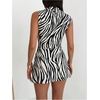 image:imageGORGLITTER Womens Ruched Bodycon Mini Dress Birthday Cocktail Cute OutfitsBlack and White