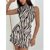 image:imageGORGLITTER Womens Ruched Bodycon Mini Dress Birthday Cocktail Cute OutfitsBlack and White