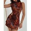image:imageGORGLITTER Womens Ruched Bodycon Mini Dress Birthday Cocktail Cute OutfitsBrown Leopard