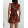 image:imageGORGLITTER Womens Ruched Bodycon Mini Dress Birthday Cocktail Cute OutfitsBrown Leopard