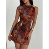 image:imageGORGLITTER Womens Ruched Bodycon Mini Dress Birthday Cocktail Cute OutfitsBrown Leopard