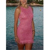 image:imageGORGLITTER Womens Sequin Fringe Dress Y2k Sparkly Knit Mini DressesPink