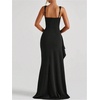 image:imageGORGLITTER Womens Sleeveless Maxi Dress Square Neck Sexy Birthday DressesBlack