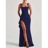 image:imageGORGLITTER Womens Sleeveless Maxi Dress Square Neck Sexy Birthday DressesBlue