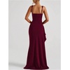 image:imageGORGLITTER Womens Sleeveless Maxi Dress Square Neck Sexy Birthday DressesBurgundy