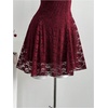 image:imageGORGLITTER Womens Y2k Lace Goth Mini Dress Mesh A Line Short DreesesBurgundy