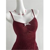 image:imageGORGLITTER Womens Y2k Lace Goth Mini Dress Mesh A Line Short DreesesBurgundy