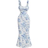 Blue and White Floral